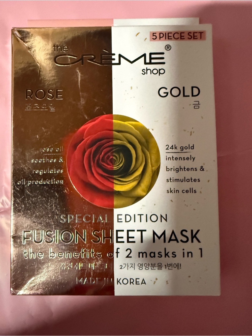 the CRÈME shop Rose & Gold Fusion Sheet Mask - Rose/Gold
